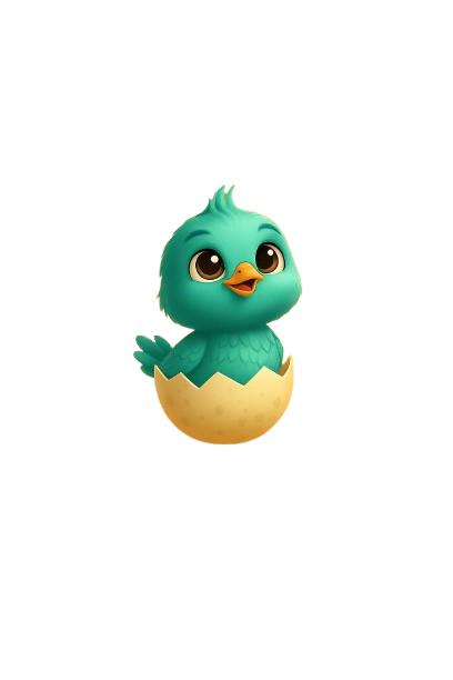 Baby bird hatching from egg - transformation journey